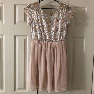 Sequin Chiffon Dress